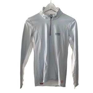Gore Bike Wear Women Performance Cycling Shirt 1/4 Zip Size Small Blue & White
